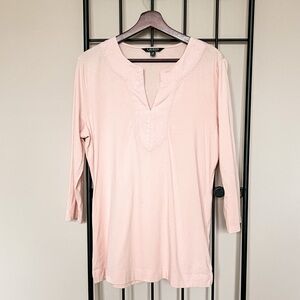 Ralph Lauren Peach Cotton Top Sz L